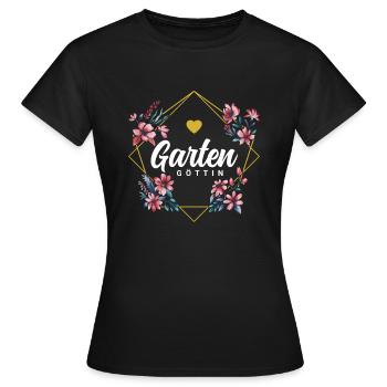 Garten Göttin - Frauen T-Shirt - Schwarz - Vorne - AI Model Female 172 dark (172cm)