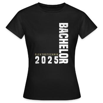 Bachelor Elektrotechnik 2025 - Frauen T-Shirt - Schwarz - Vorne - AI Model Female 172 dark (172cm)