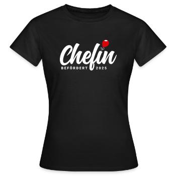 Befördert zur Chefin 2025 - Frauen T-Shirt - Schwarz - Vorne - AI Model Female 172 dark (172cm)