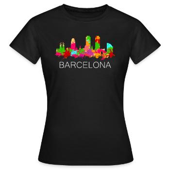 Barcelona - Frauen T-Shirt - Schwarz - Vorne - AI Model Female 172 dark (172cm)