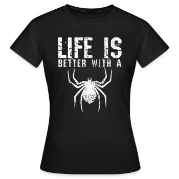 Spinnen Zucht Handel - Frauen T-Shirt - Schwarz - Vorne - AI Model Female 172 dark (172cm)
