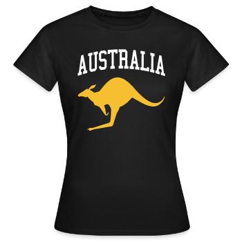 Kangaroo - Frauen T-Shirt - Schwarz - Vorne - AI Model Female 172 dark (172cm)