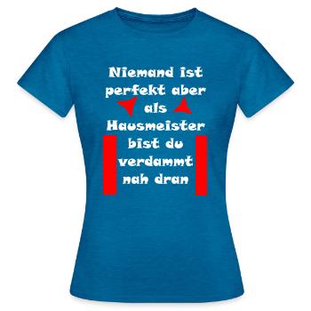 gardien - T-shirt Femme - bleu saphir antique chiné - Devant - AI Model Female 172 dark (172cm)