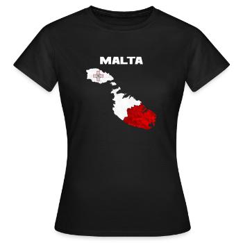 Malta - Frauen T-Shirt - Schwarz - Vorne - AI Model Female 172 dark (172cm)