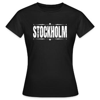 Stockholm - T-shirt Femme - noir - Devant - AI Model Female 172 dark (172cm)