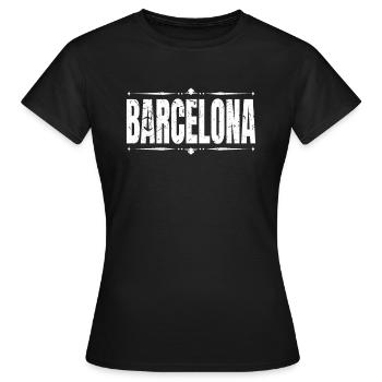 Barcelone - T-shirt Femme - noir - Devant - AI Model Female 172 dark (172cm)