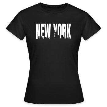 new York - Women's T-Shirt - black - Front - AI Model Female 172 dark (172cm)