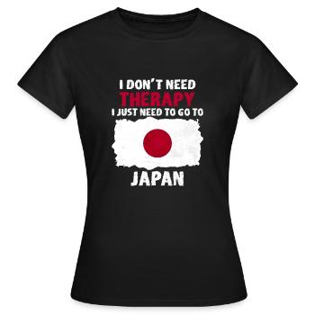 Japan - Frauen T-Shirt - Schwarz - Vorne - AI Model Female 172 dark (172cm)