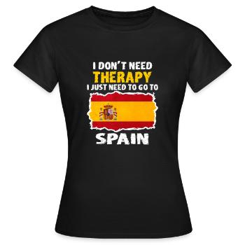 Espagne - T-shirt Femme - noir - Devant - AI Model Female 172 dark (172cm)