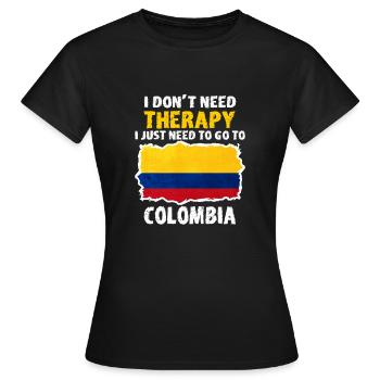 Colombie - T-shirt Femme - noir - Devant - AI Model Female 172 dark (172cm)