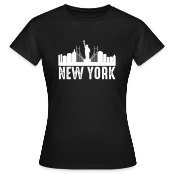 new York - Women's T-Shirt - black - Front - AI Model Female 172 dark (172cm)