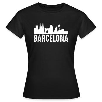 Barcelone - T-shirt Femme - noir - Devant - AI Model Female 172 dark (172cm)