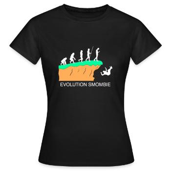 Evolution Smombie - Smartphone - T-shirt Femme - noir - Devant - AI Model Female 172 dark (172cm)