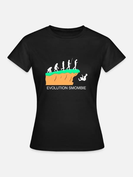 Evolution Smombie - Smartphone - T-shirt Femme - noir