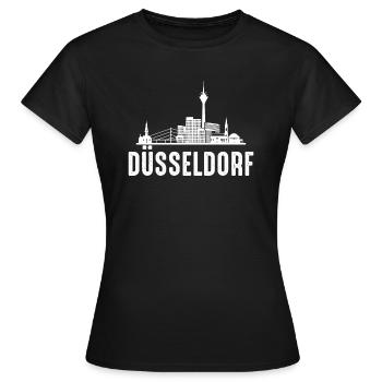 Düsseldorf - T-shirt Femme - noir - Devant - AI Model Female 172 dark (172cm)