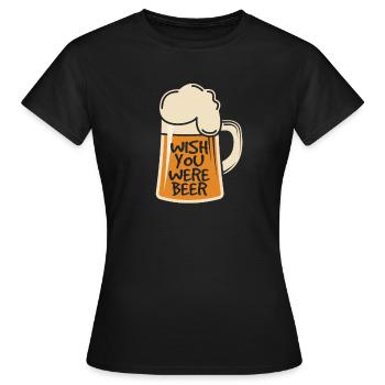 bière - T-shirt Femme - noir - Devant - AI Model Female 172 dark (172cm)