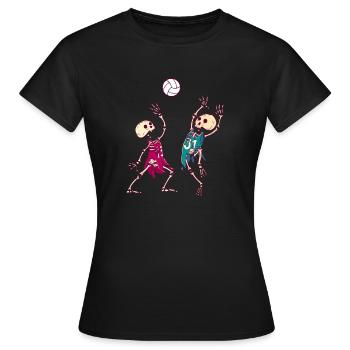 volley-ball - T-shirt Femme - noir - Devant - AI Model Female 172 dark (172cm)