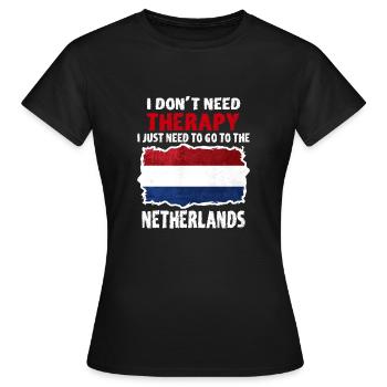 Netherlands - Women's T-Shirt - black - Front - AI Model Female 172 dark (172cm)