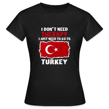 Türkei - Frauen T-Shirt - Schwarz - Vorne - AI Model Female 172 dark (172cm)