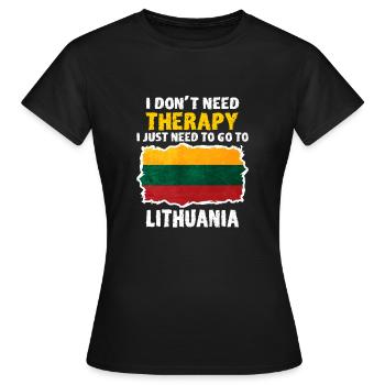 Lituanie - T-shirt Femme - noir - Devant - AI Model Female 172 dark (172cm)