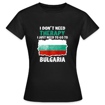Bulgarie - T-shirt Femme - noir - Devant - AI Model Female 172 dark (172cm)