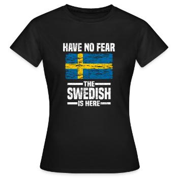 Suède Suède Suédois Cadeau Pour La Suède - T-shirt Femme - noir - Devant - AI Model Female 172 dark (172cm)