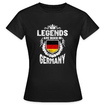 Allemagne - T-shirt Femme - noir - Devant - AI Model Female 172 dark (172cm)