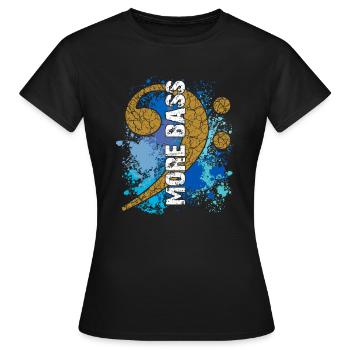 More Bass - T-shirt Femme - noir - Devant - AI Model Female 172 dark (172cm)