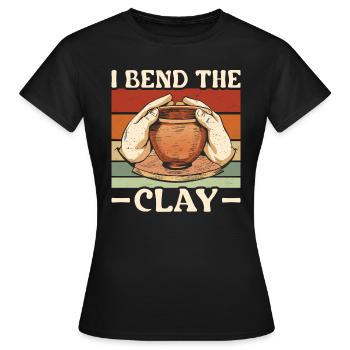 Pottery I Bend The Clay Ceramics - Women's T-Shirt - black - Front - AI Model Female 172 dark (172cm)