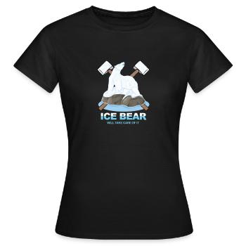 Ours polaire-Ours polaire - T-shirt Femme - noir - Devant - AI Model Female 172 dark (172cm)
