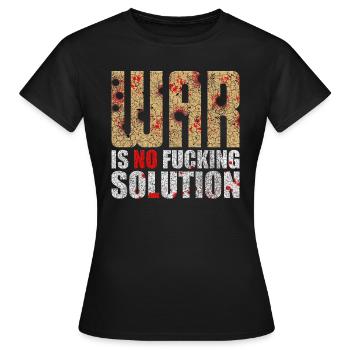 War is no solution | War is not a solution - Women's T-Shirt - black - Front - AI Model Female 172 dark (172cm)