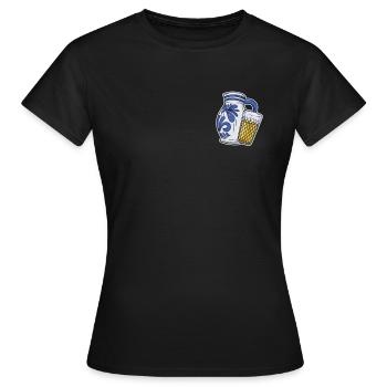 Ebbelwoi Drôle logo Eppler Cidre Francfort - T-shirt Femme - noir - Devant - AI Model Female 172 dark (172cm)