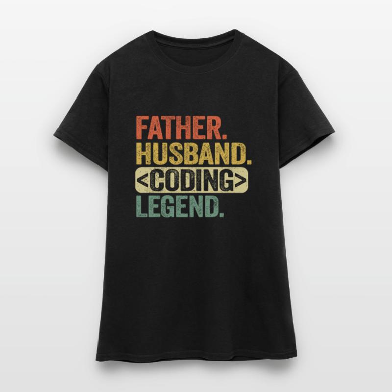 Père mari coding légende programmeur admin T-shirt Femme
