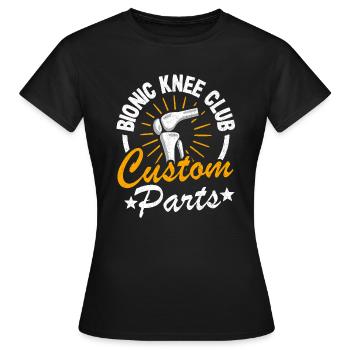 Knie OP Geschenk Operation Knie OP Genesung Lustig - T-shirt Femme - noir - Devant - AI Model Female 172 dark (172cm)