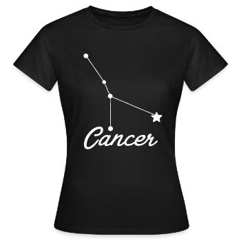 Signe du zodiaque Cancer - Signe du zodiaque - T-shirt Femme - noir - Devant - AI Model Female 172 dark (172cm)