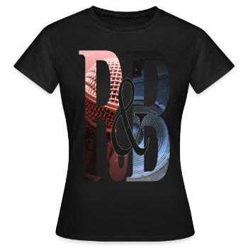 R&B - Frauen T-Shirt - Schwarz - Vorne - AI Model Female 172 dark (172cm)