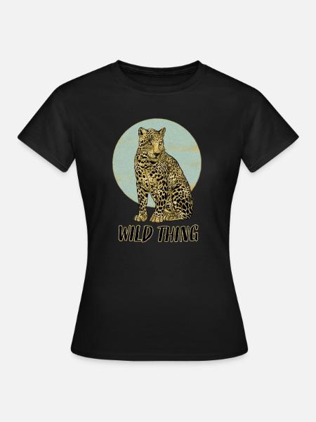 Wild Thing with Leopard - Women's T-Shirt - black