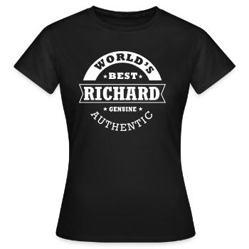 Richards bester personalisierter Name Richard - Frauen T-Shirt - Schwarz - Vorne - AI Model Female 172 dark (172cm)