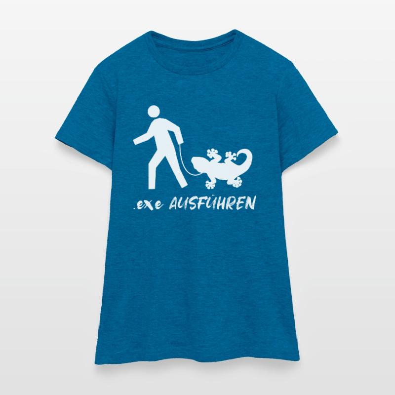 Exe Ausführen Admin Programmier Informatiker IT Frauen T-Shirt