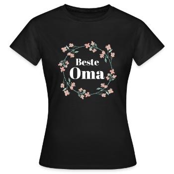 Beste Oma der Welt Großmutter Omi Rentnerin Rente - Frauen T-Shirt - Schwarz - Vorne - AI Model Female 172 dark (172cm)