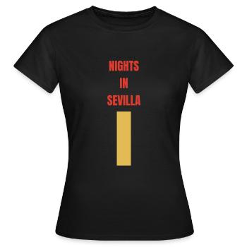 Sevilla Nachtleben Sevilla Souvenir Geschenk - Frauen T-Shirt - Schwarz - Vorne - AI Model Female 172 dark (172cm)