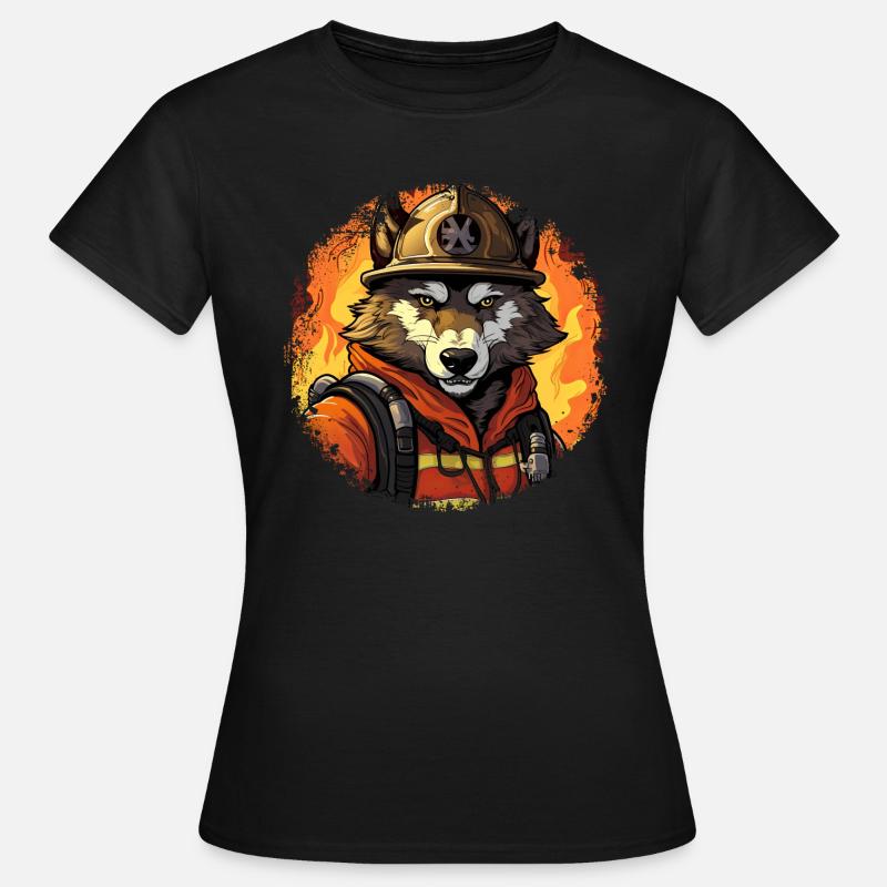 Wolf Fire Brigade - Women's T-Shirt - black