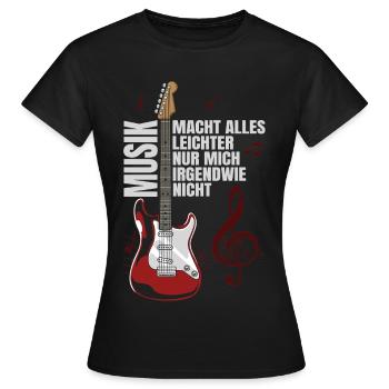 La musique facilite tout - T-shirt Femme - noir - Devant - AI Model Female 172 dark (172cm)
