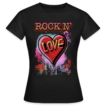 Rock'n Love - Women's T-Shirt - black - Front - AI Model Female 172 dark (172cm)