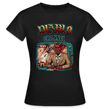 Diablo Channel - Women's T-Shirt - black - Front - AI Model Female 172 dark (172cm)
