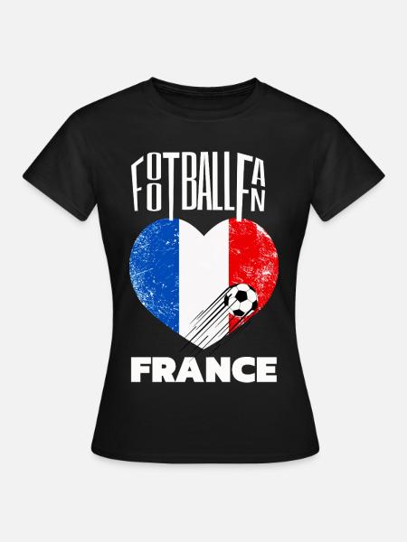 Fussball Fan Frankreich - Frauen T-Shirt - Schwarz
