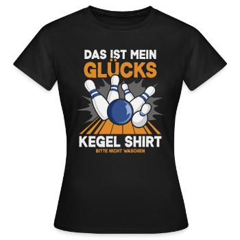 Kegeln Kegler Kegel Kegelbahn Kegeltour - Frauen T-Shirt - Schwarz - Vorne - AI Model Female 172 dark (172cm)