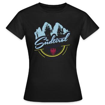 SÜDTIROL FASHION 2 - Frauen T-Shirt - Schwarz - Vorne - AI Model Female 172 dark (172cm)