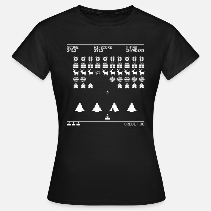 X-mas Invaders - Women's T-Shirt - black