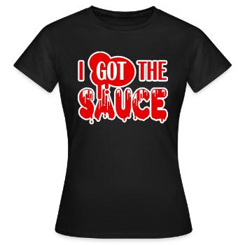 J’ai eu ce graphique sauce - T-shirt Femme - noir - Devant - AI Model Female 172 dark (172cm)